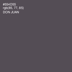 #554D55 - Don Juan Color Image